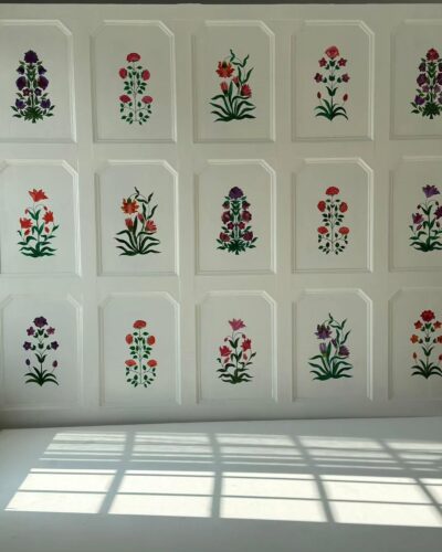 Indian heritage palace office wall painting design