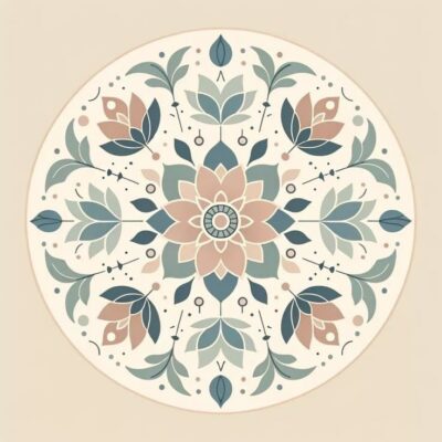 Traditional Indian floral pattern office wall painting design