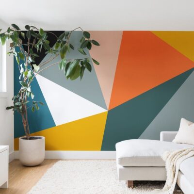 Indian geometric pattern office wall design
