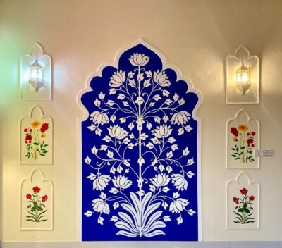 Jaipur block print office wall painting design